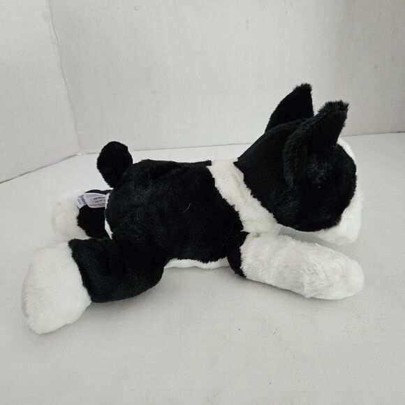 Aurora Buster the Boston Terrier Dog 12" Flopsie Plush Stuffed Animal Toy - Picture 3 of 11